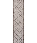 Derya Tribal Diamond Trellis Beige/Brown 2 ft. x 10 ft. Indoor/Outdoor Runner Rug
