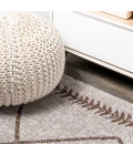 Derya Tribal Diamond Trellis Beige/Brown 2 ft. x 10 ft. Indoor/Outdoor Runner Rug