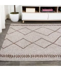 Derya Tribal Diamond Trellis Beige/Brown 5 ft. x 8 ft. Indoor/Outdoor Area Rug