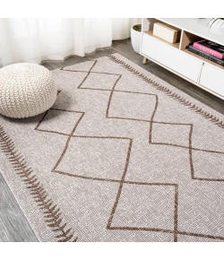 Jonathany Santa Monica SMB129A Beige/Brown Area Rug 7 ft. 9 in. X 10 ft. Rectangle