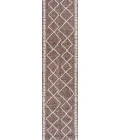 Derya Tribal Diamond Trellis Brown/Beige 2 ft. x 10 ft. Indoor/Outdoor Runner Rug