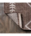 Derya Tribal Diamond Trellis Brown/Beige 2 ft. x 10 ft. Indoor/Outdoor Runner Rug