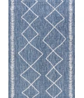 Derya Tribal Diamond Trellis Blue/Ivory 4 ft. x 6 ft. Indoor/Outdoor Area Rug