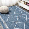 Jonathany Santa Monica SMB129C Blue/Ivory Area Rug 3 ft. 1 in. X 5 ft. Rectangle