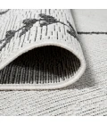 Derya Tribal Diamond Trellis Ivory/Black 2 ft. x 10 ft. Indoor/Outdoor Runner Rug