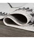 Derya Tribal Diamond Trellis Ivory/Black 2 ft. x 10 ft. Indoor/Outdoor Runner Rug