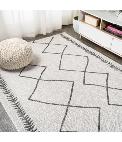 Jonathany Santa Monica SMB129D Ivory/Black Area Rug 3 ft. 1 in. X 5 ft. Rectangle