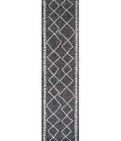 Jonathany Santa Monica SMB129E Black/Ivory Area Rug 2 ft. 2 in. X 10 ft. Runner