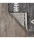 Derya Tribal Diamond Trellis Black/Ivory 2 ft. x 8 ft. Indoor/Outdoor Runner Rug