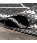 Derya Tribal Diamond Trellis Black/Ivory 2 ft. x 8 ft. Indoor/Outdoor Runner Rug