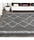 Derya Tribal Diamond Trellis Black/Ivory 4 ft. x 6 ft. Indoor/Outdoor Area Rug