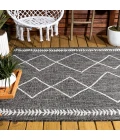 Derya Tribal Diamond Trellis Black/Ivory 4 ft. x 6 ft. Indoor/Outdoor Area Rug