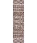 Kafel Tribal Bohemian Brown/Beige 2 ft. x 10 ft. Indoor/Outdoor Runner Rug