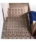 Kafel Tribal Bohemian Brown/Beige 2 ft. x 10 ft. Indoor/Outdoor Runner Rug