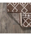 Kafel Tribal Bohemian Brown/Beige 2 ft. x 10 ft. Indoor/Outdoor Runner Rug