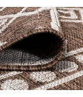 Kafel Tribal Bohemian Brown/Beige 2 ft. x 10 ft. Indoor/Outdoor Runner Rug
