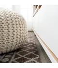 Kafel Tribal Bohemian Brown/Beige 2 ft. x 10 ft. Indoor/Outdoor Runner Rug