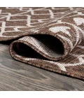 Kafel Tribal Bohemian Brown/Beige 2 ft. x 10 ft. Indoor/Outdoor Runner Rug