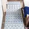 Jonathany Santa Monica SMB130C Ivory/Blue Area Rug 2 ft. 2 in. X 10 ft. Runner