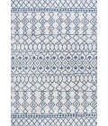 Kafel Tribal Bohemian Ivory/Blue 4 ft. x 6 ft. Indoor/Outdoor Area Rug