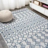 Jonathany Santa Monica SMB130C Ivory/Blue Area Rug 5 ft. 2 in. X 7 ft. 5 in. Rectangle