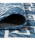 Kafel Tribal Bohemian Blue/Ivory 2 ft. x 10 ft. Indoor/Outdoor Runner Rug