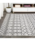 Kafel Tribal Bohemian Ivory/Black 8 ft. x 10 ft. Indoor/Outdoor Area Rug