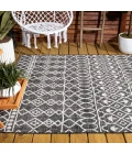 Kafel Tribal Bohemian Black/Ivory 4 ft. x 6 ft. Indoor/Outdoor Area Rug