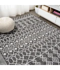 Kafel Tribal Bohemian Black/Ivory 4 ft. x 6 ft. Indoor/Outdoor Area Rug