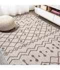 Nokat Tribal Bohemian Beige/Brown 5 ft. x 8 ft. Indoor/Outdoor Area Rug