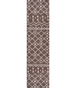 Jonathany Santa Monica SMB131B Brown/Beige Area Rug 2 ft. 2 in. X 10 ft. Runner