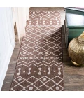 Nokat Tribal Bohemian Brown/Beige 2 ft. x 10 ft. Indoor/Outdoor Runner Rug