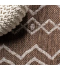 Nokat Tribal Bohemian Brown/Beige 2 ft. x 10 ft. Indoor/Outdoor Runner Rug
