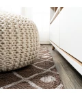 Nokat Tribal Bohemian Brown/Beige 2 ft. x 10 ft. Indoor/Outdoor Runner Rug
