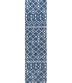 Jonathany Santa Monica SMB131C Blue/Ivory Area Rug 2 ft. 2 in. X 10 ft. Runner