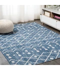 Nokat Tribal Bohemian Blue/Ivory 4 ft. x 6 ft. Indoor/Outdoor Area Rug