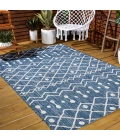 Nokat Tribal Bohemian Blue/Ivory 4 ft. x 6 ft. Indoor/Outdoor Area Rug