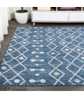 Nokat Tribal Bohemian Blue/Ivory 4 ft. x 6 ft. Indoor/Outdoor Area Rug