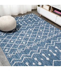 Jonathany Santa Monica SMB131C Blue/Ivory Area Rug 3 ft. 11 in. X 6 ft. Rectangle