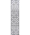 Nokat Tribal Bohemian Ivory/Black 2 ft. x 10 ft. Indoor/Outdoor Runner Rug
