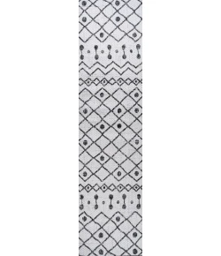 Jonathany Santa Monica SMB131D Ivory/Black Area Rug 2 ft. 2 in. X 10 ft. Runner