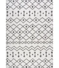 Nokat Tribal Bohemian Ivory/Black 4 ft. x 6 ft. Indoor/Outdoor Area Rug