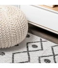 Nokat Tribal Bohemian Ivory/Black 2 ft. x 10 ft. Indoor/Outdoor Runner Rug