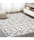 Nokat Tribal Bohemian Ivory/Black 4 ft. x 6 ft. Indoor/Outdoor Area Rug
