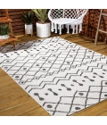Nokat Tribal Bohemian Ivory/Black 4 ft. x 6 ft. Indoor/Outdoor Area Rug