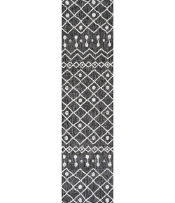 Jonathany Santa Monica SMB131E Black/Ivory Area Rug 2 ft. 2 in. X 10 ft. Runner