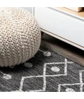 Nokat Tribal Bohemian Black/Ivory 2 ft. x 10 ft. Indoor/Outdoor Runner Rug
