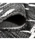 Nokat Tribal Bohemian Black/Ivory 2 ft. x 10 ft. Indoor/Outdoor Runner Rug