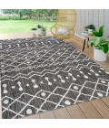 Nokat Tribal Bohemian Black/Ivory 5 ft. x 8 ft. Indoor/Outdoor Area Rug