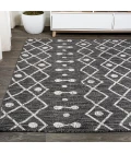 Nokat Tribal Bohemian Black/Ivory 5 ft. x 8 ft. Indoor/Outdoor Area Rug